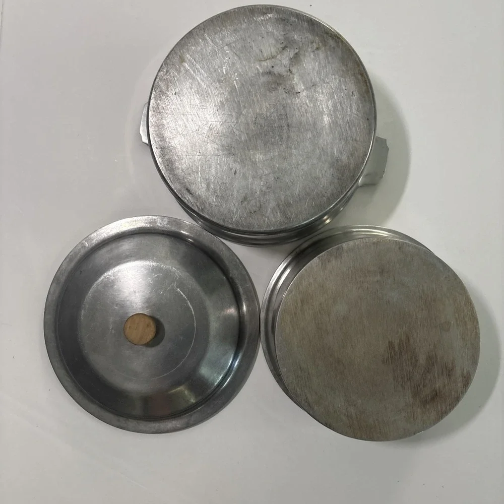 Vintage Miracle Maid Cookware G2 Cast Aluminum Sauce Pan with Lid Wooden Handle